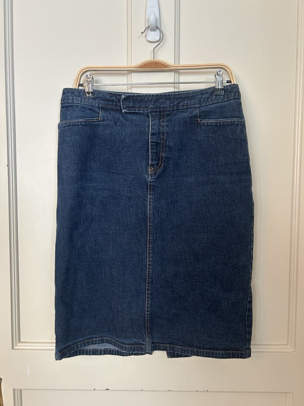 Vintage Ralph Lauren Jeans Co. Denim Skirt Womens Size 8 Blue Classic Minimalist
